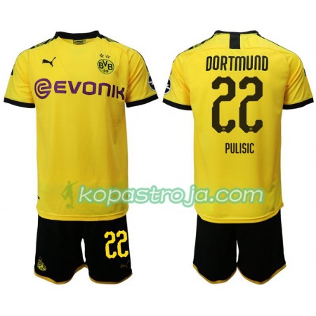 Billiga Fotbollströjor Borussia Dortmund Pulisic 22 Barn Hemma tröja 2019/20 Kortärmad